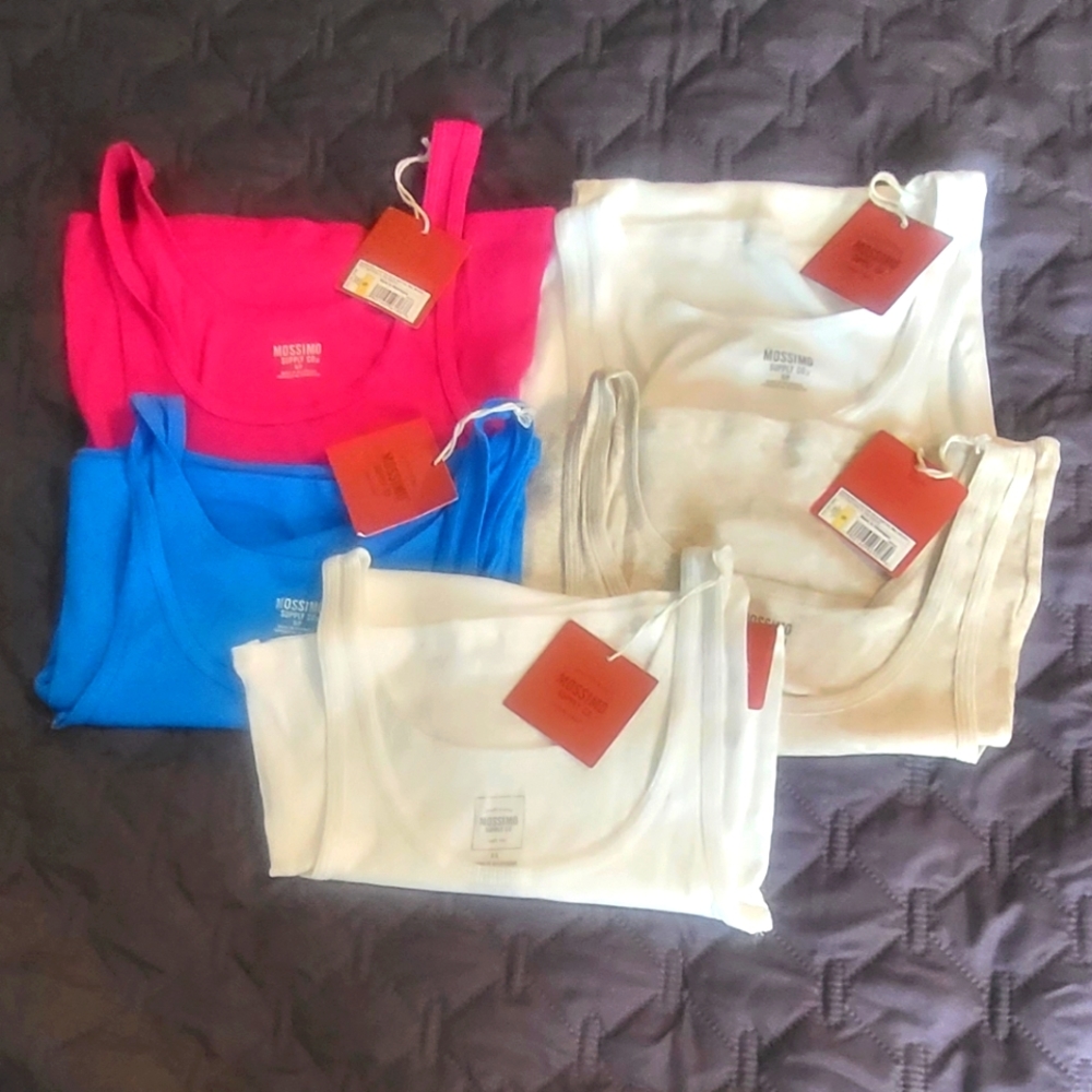 Mossimo Supply Co. 5 Size S colored tank tops NWT